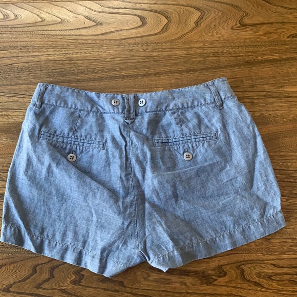 📌 Madewell Ramie Chambray Blue Mid-rise Shorts - Picture 5 of 5